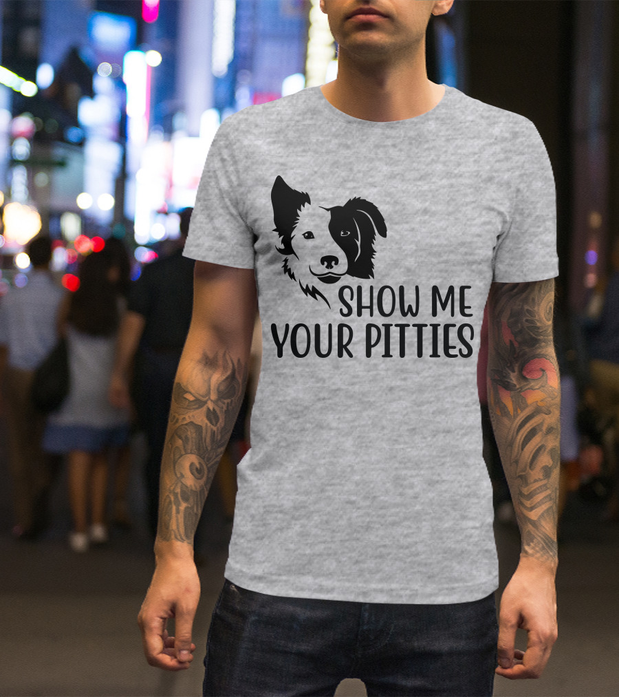 Show Me Your Pitties Dog Face Silhouette T-Shirt