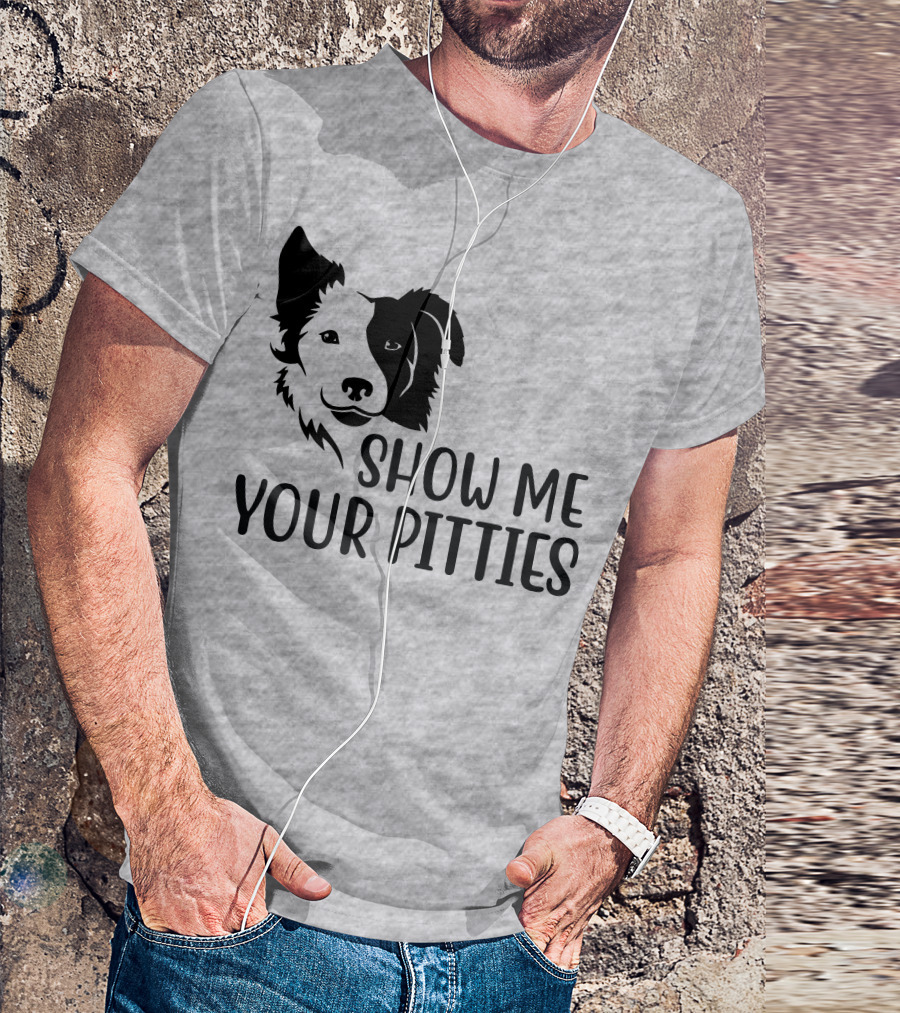 Show Me Your Pitties Dog Face Silhouette T-Shirt