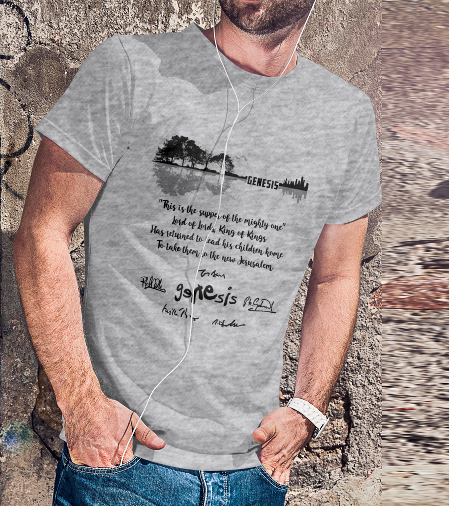 Genesis Cityscape Reflection Mighty One Lord Of Lords King Of Kings Return New Jerusalem T-Shirt