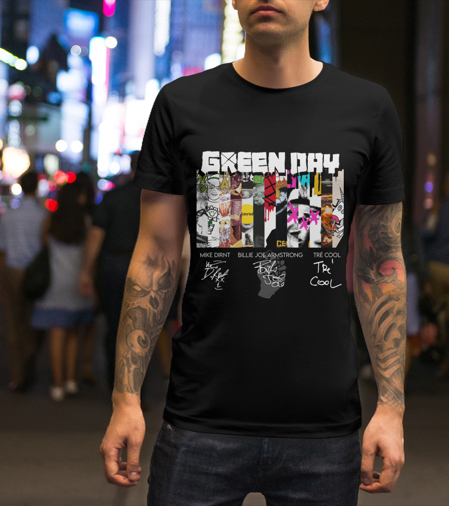 Green Day Mike Dirnt Billie Joe Armstrong Tré Cool T-Shirt