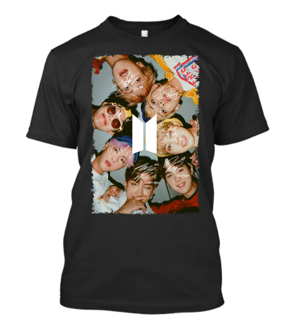 Bts Photo Collage With Autographs T-Shirt