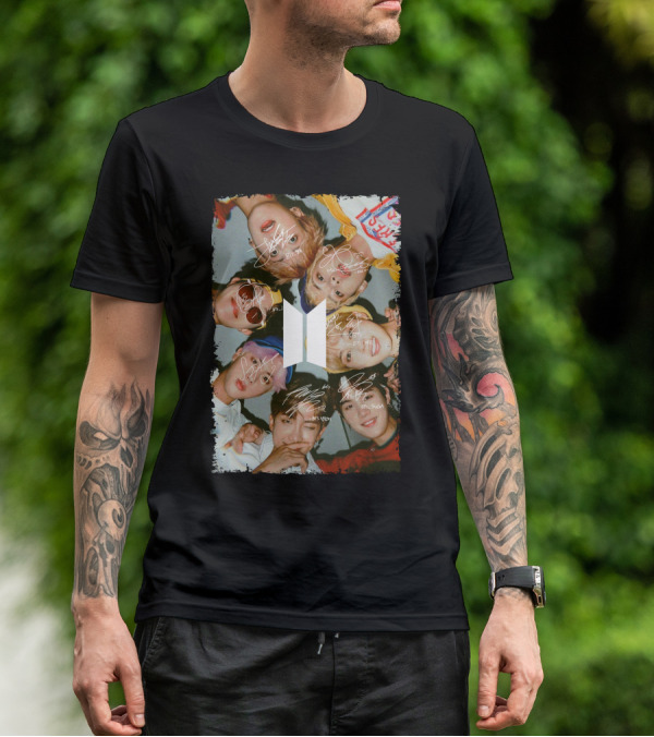 Bts Photo Collage With Autographs T-Shirt