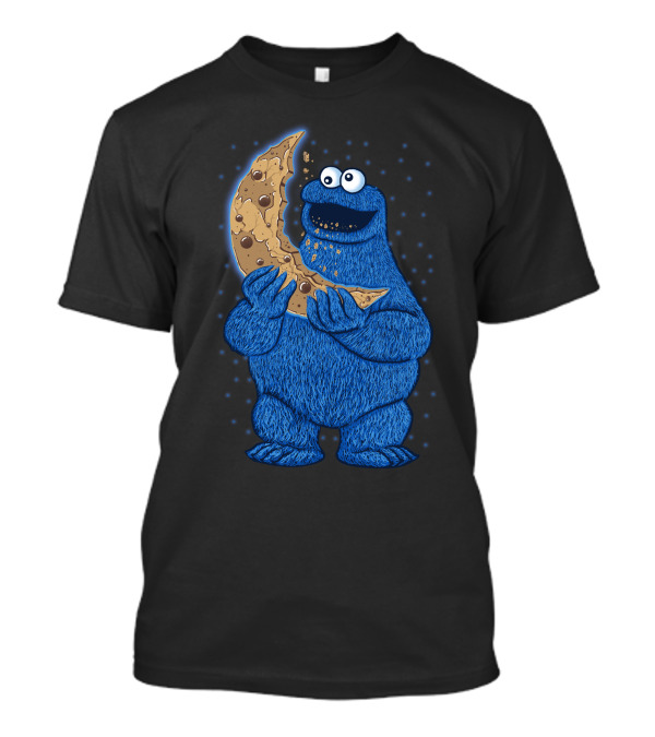 Cookie Monster Eating Moon Cookie T-Shirt