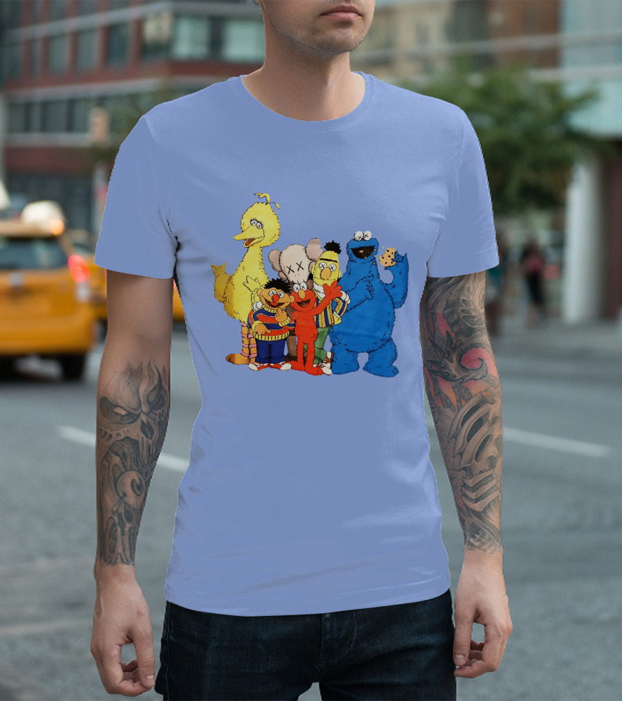 Kaws Sesame Street Characters Collection T-Shirt