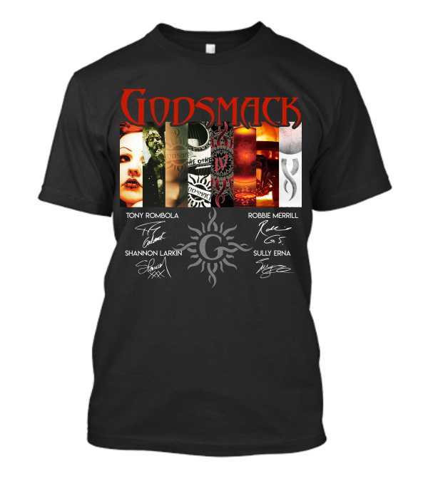 Godsmack Iv Tony Rombola Robbie Merrill Shannon Larkin Sully Erna Signatures T-Shirt