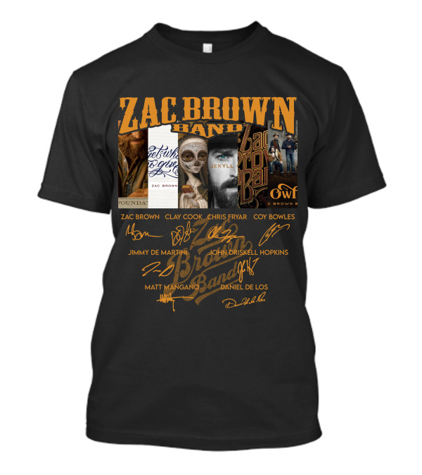 Zac Brown Band Jekyll And Hyde Album Art And Signatures T-Shirt