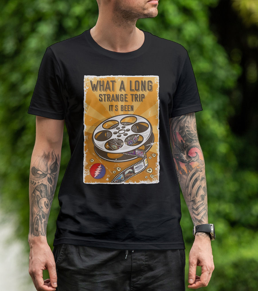 What A Long Strange Trip It's Been Grateful Dead Film Reel T-Shirt