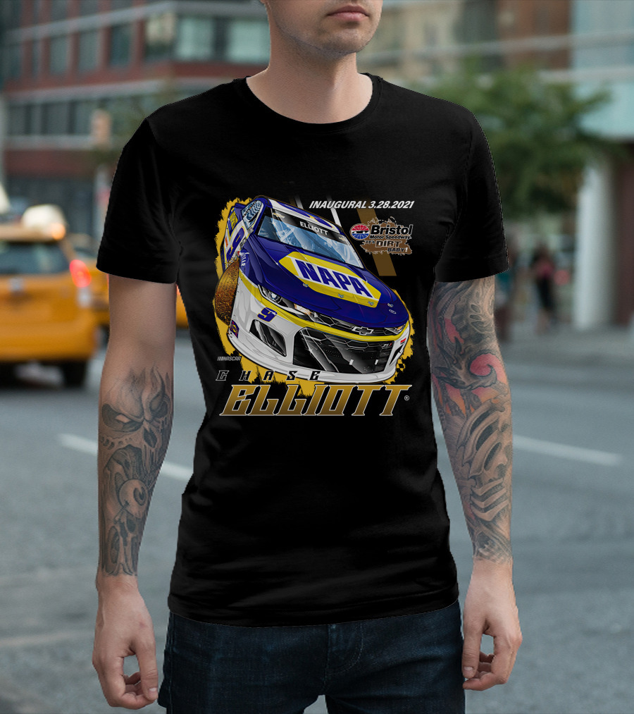 Chase Elliott NASCAR Bristol Motor Speedway Inaugural 3.28.2021 NAPA 9 T-Shirt