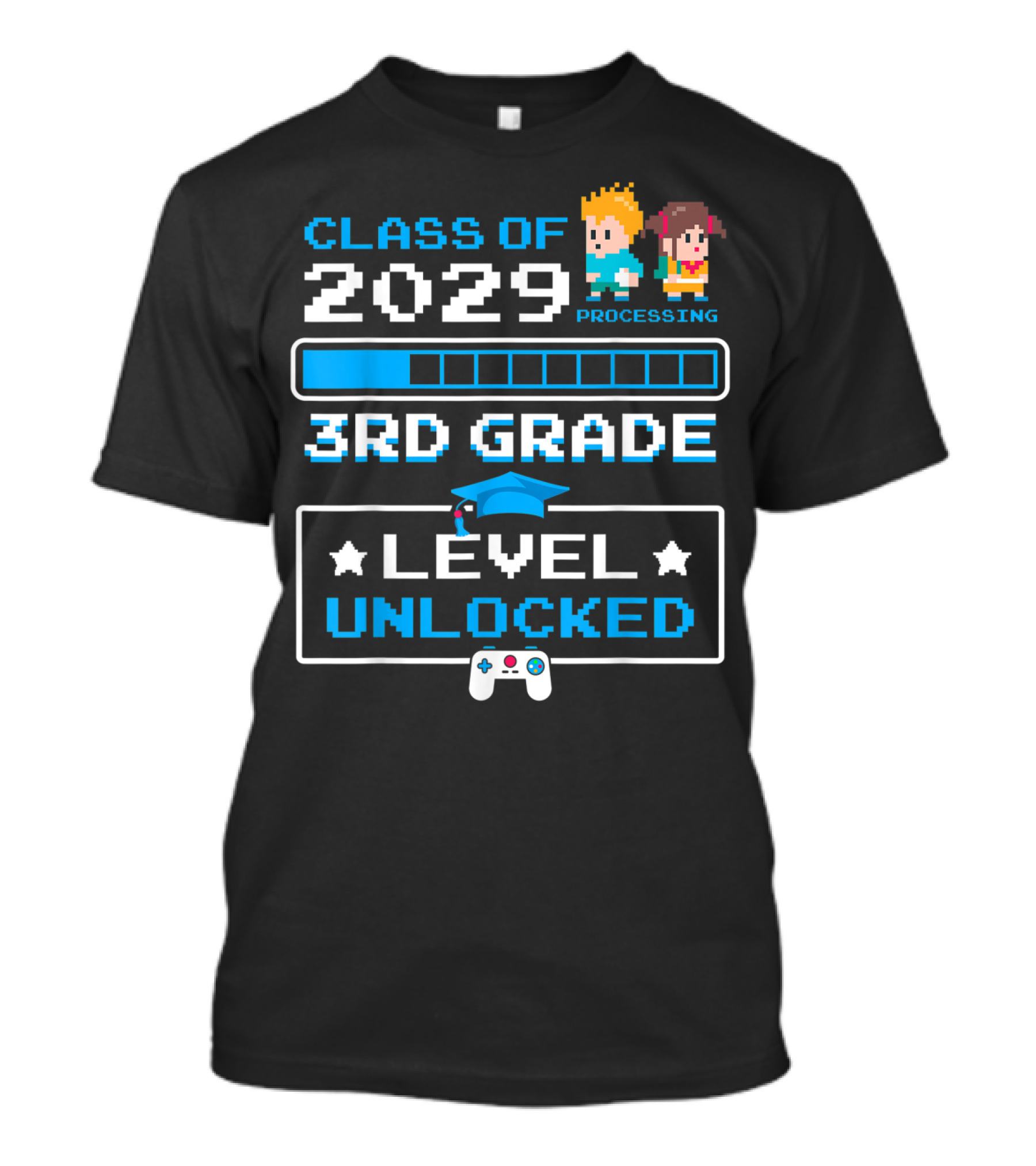 Class Of 2029 Processing 3rd Grade Level Unlocked Video Games T-Shirt