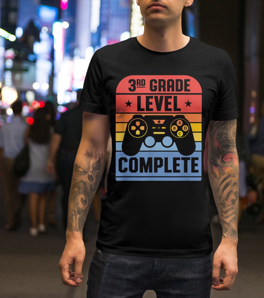 3Rd Grade Level Complete Graduation Student Game Controller T-Shirt
