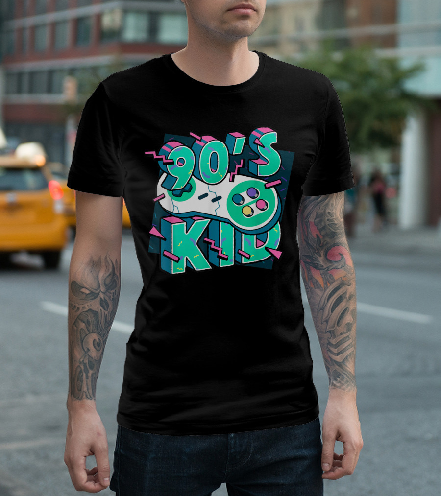 90S Kid Video Gaming Retro Controller T-Shirt