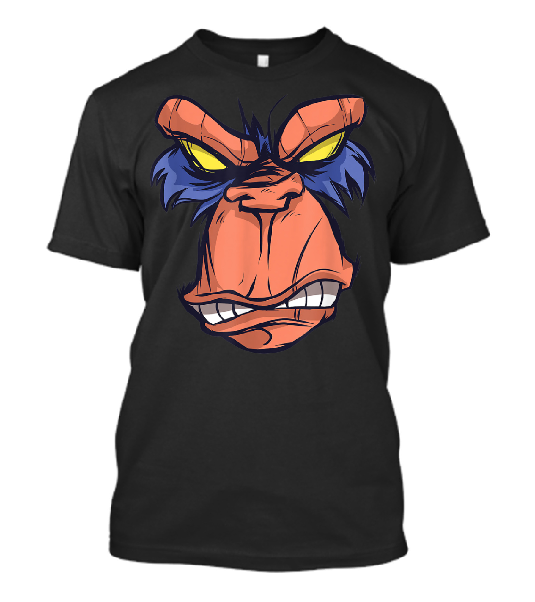 Angry Monkey Face Ape Gorilla Skull With Fierce Expression T-Shirt