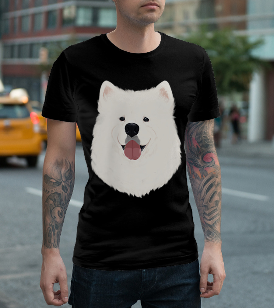 Biff The Samoyed Fluffy White Dog T-Shirt