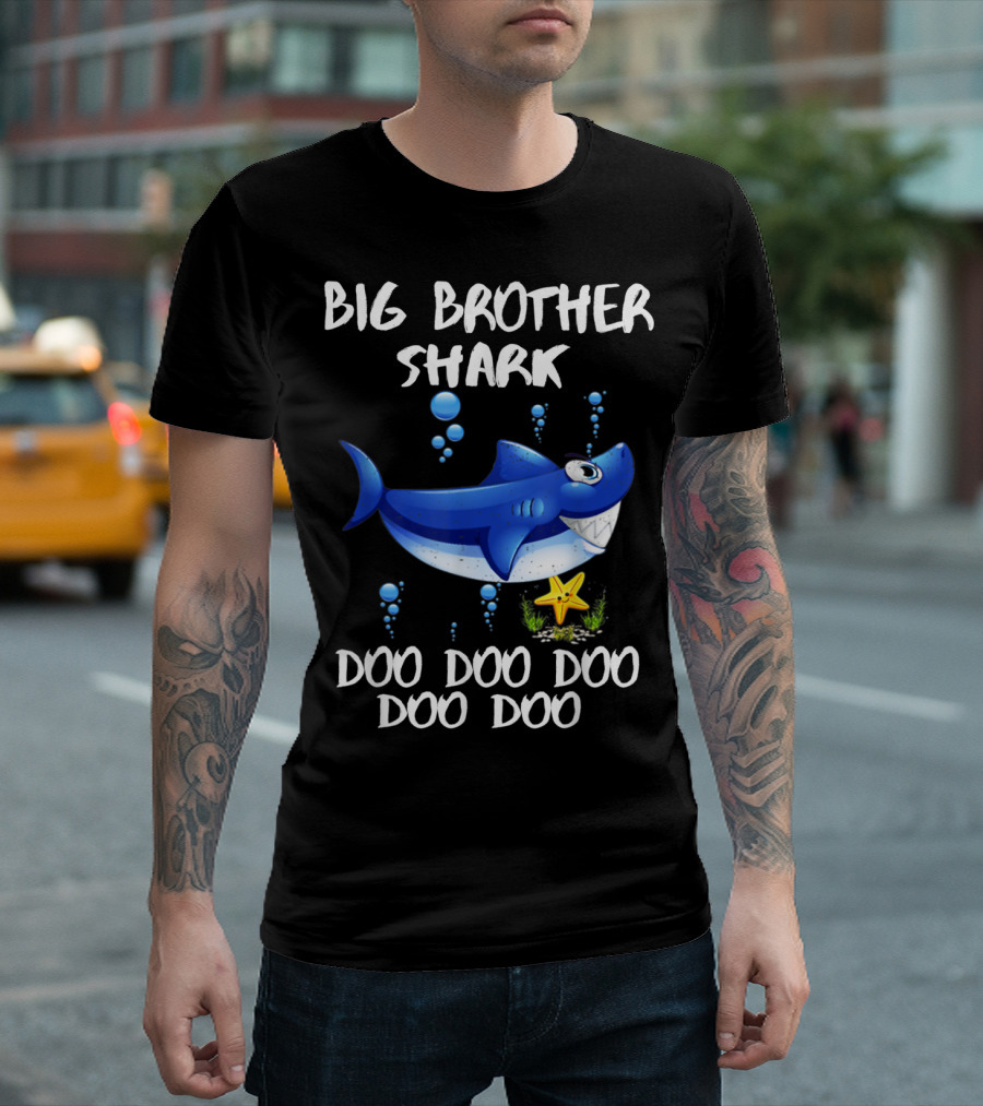 Big Brother Shark Doo Doo Doo Doo Funny Kids Video Big T-Shirt