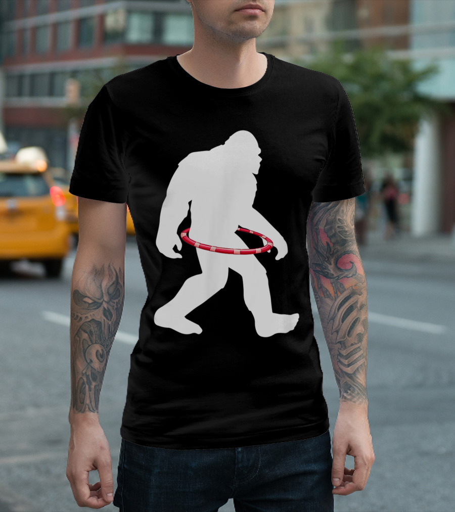 Bigfoot Sasquatch Hula Hoop Dancer T-Shirt