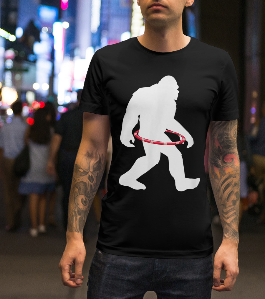 Bigfoot Sasquatch Hula Hoop Dancer T-Shirt