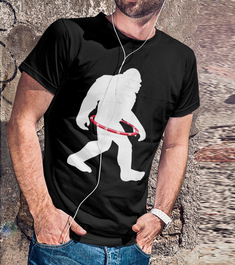 Bigfoot Sasquatch Hula Hoop Dancer T-Shirt