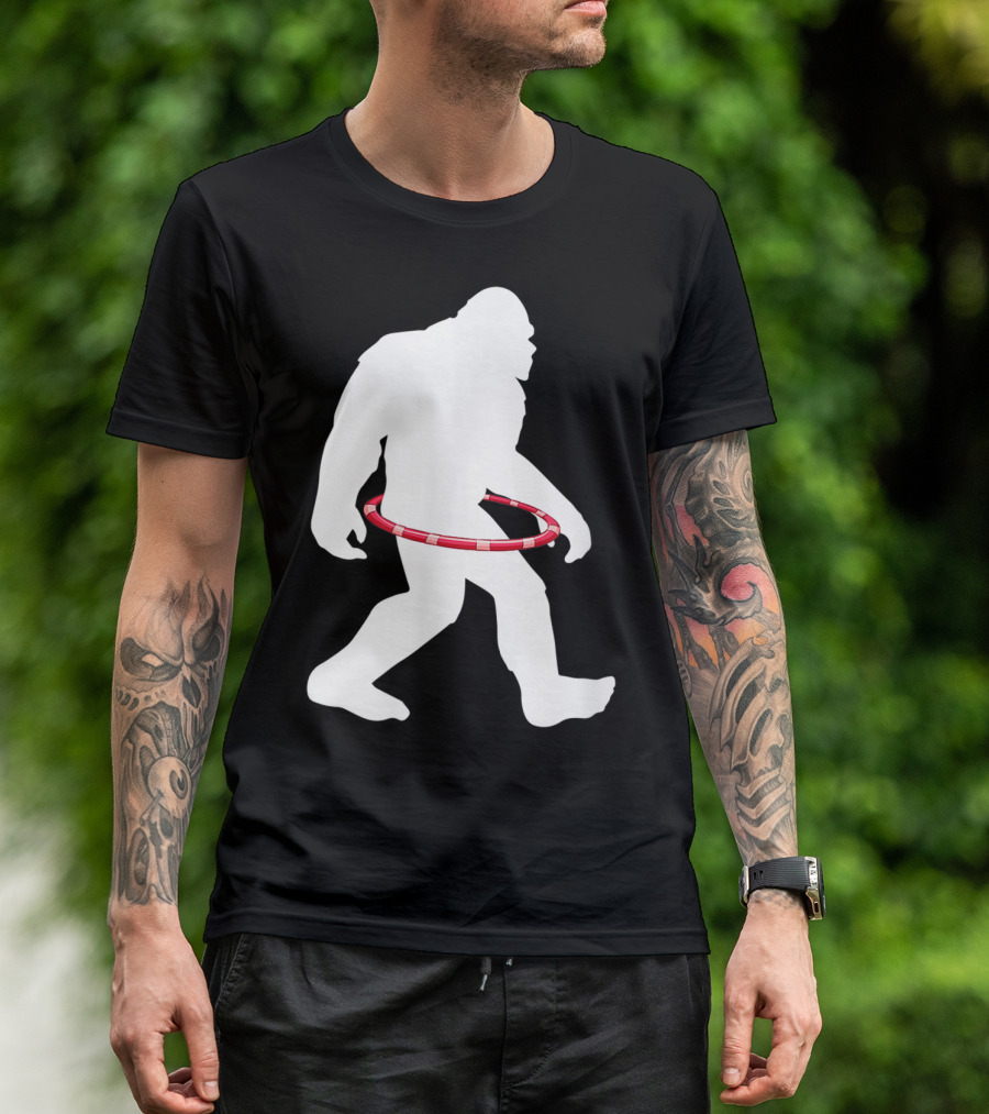Bigfoot Sasquatch Hula Hoop Dancer T-Shirt