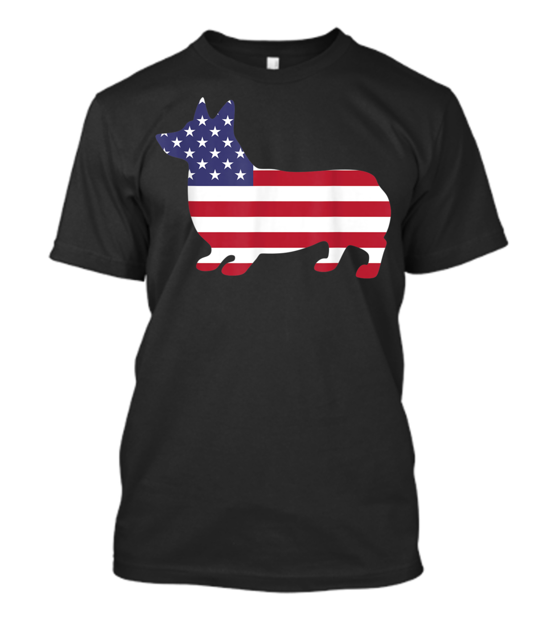 Corgi Patriotic American Flag Fourth Of July T-Shirt