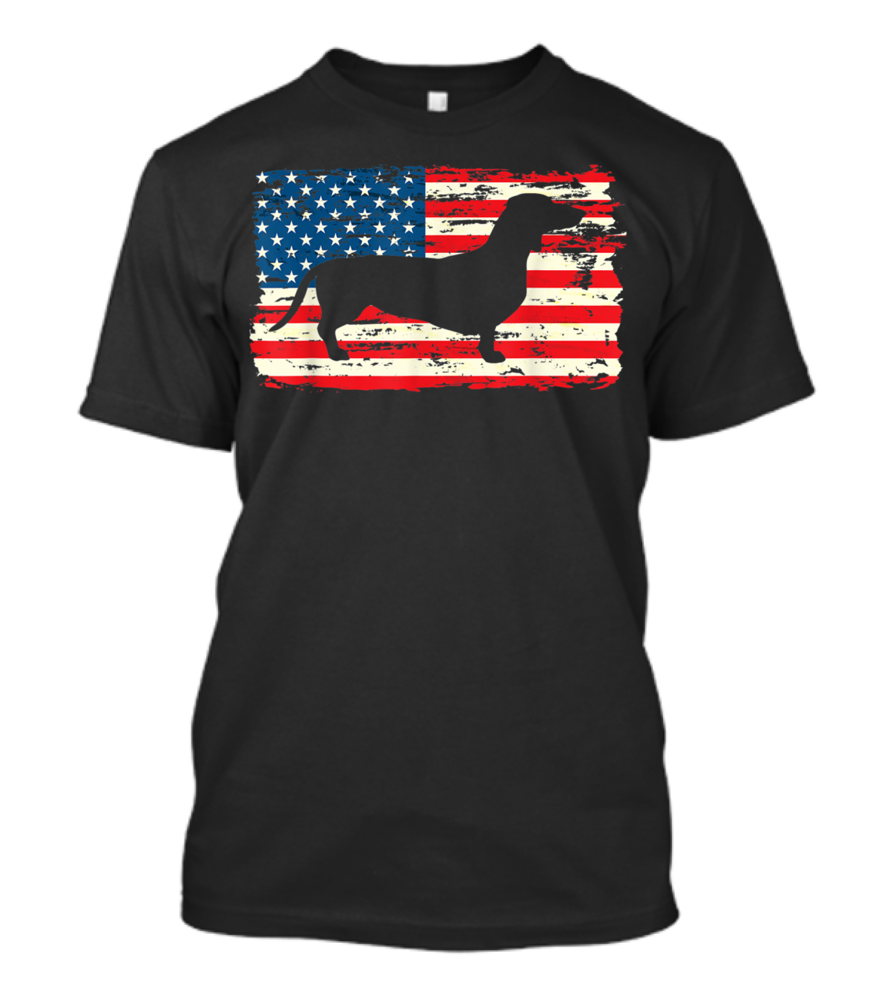 Patriotic Dachshund American Flag Dog Breed T-Shirt