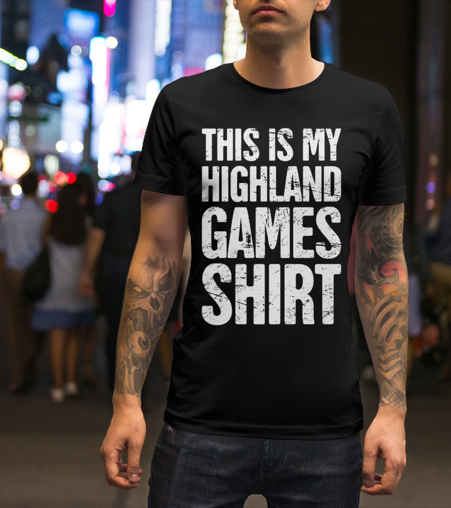 Highland Games Caber Toss Scotland Kilt T-Shirt