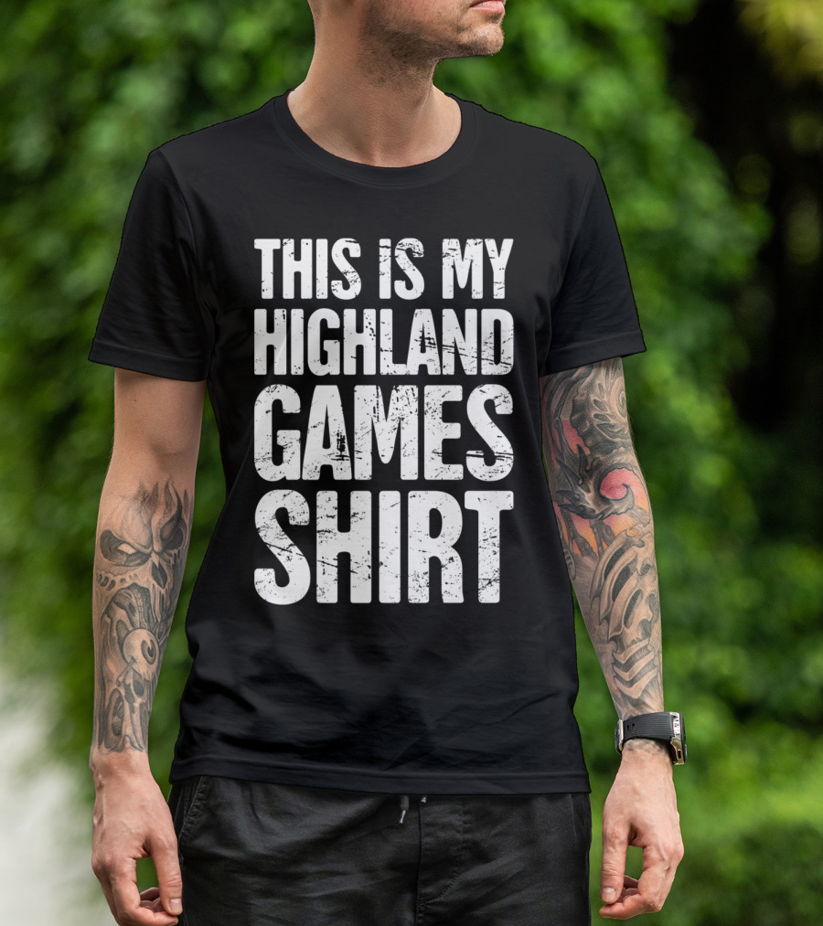 Highland Games Caber Toss Scotland Kilt T-Shirt