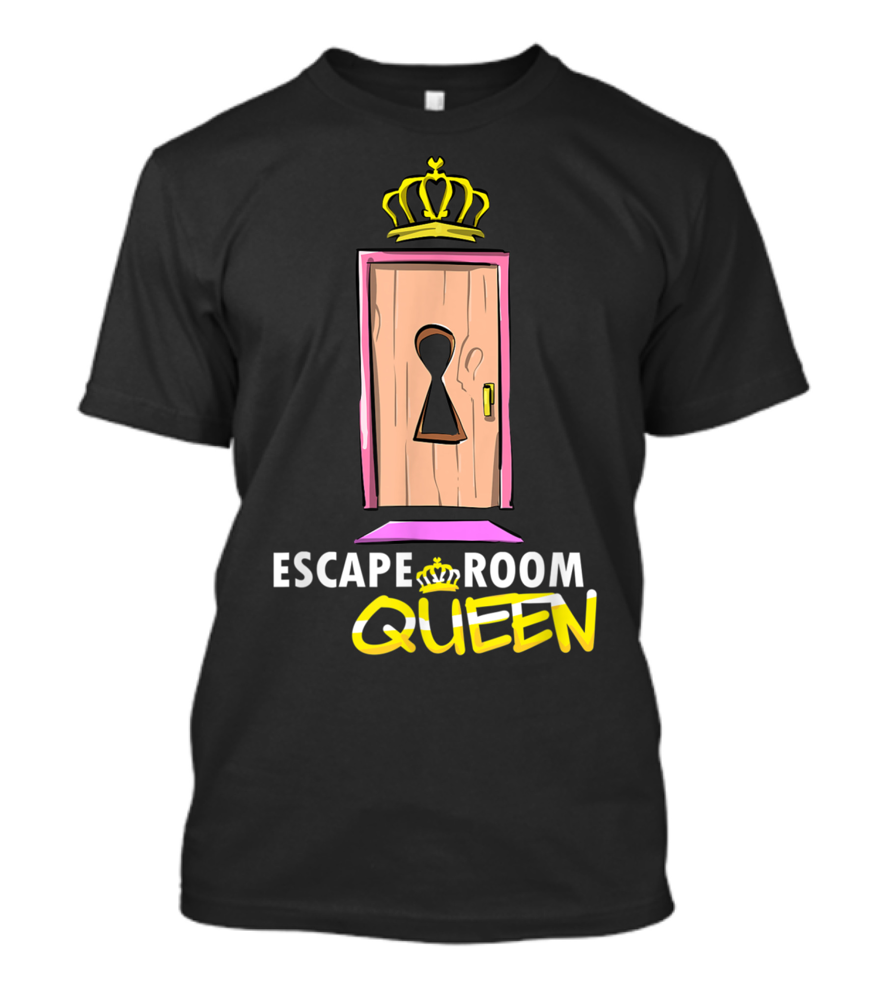 Escape Room Queen Keyhole Door Crown T-Shirt
