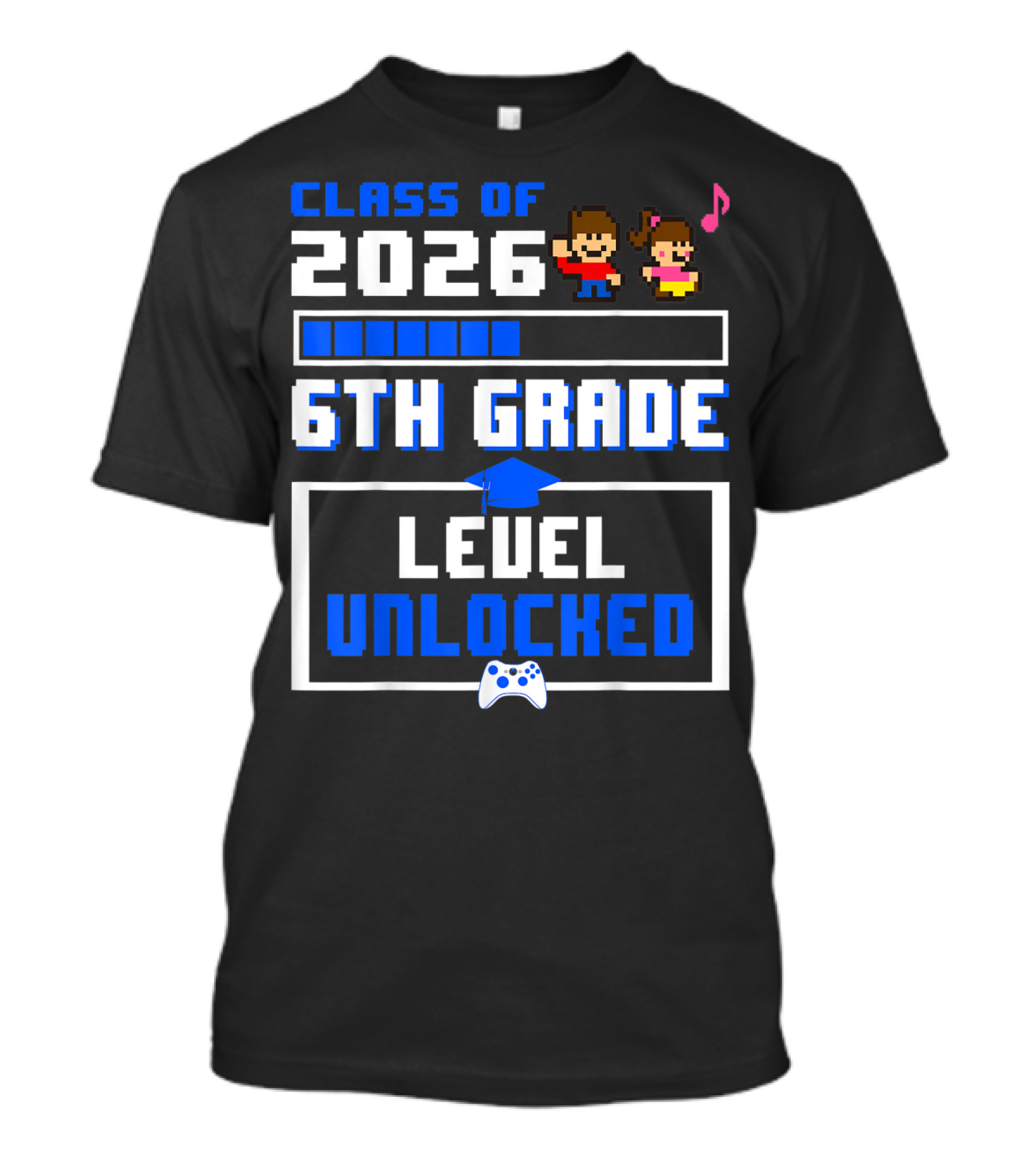 Class Of 2026 6th Grade Level Unlocked Video Games T-Shirt
