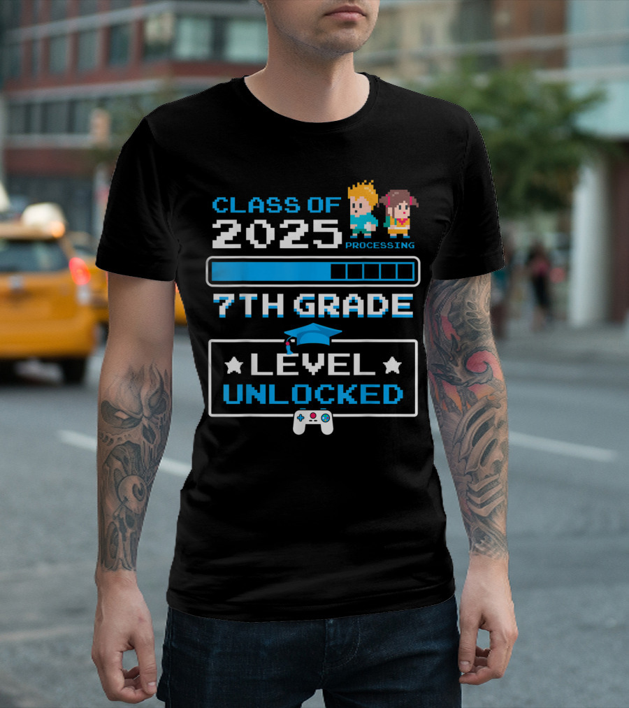 Class Of 2025 Processing 7th Grade Level Unlocked T-Shirt