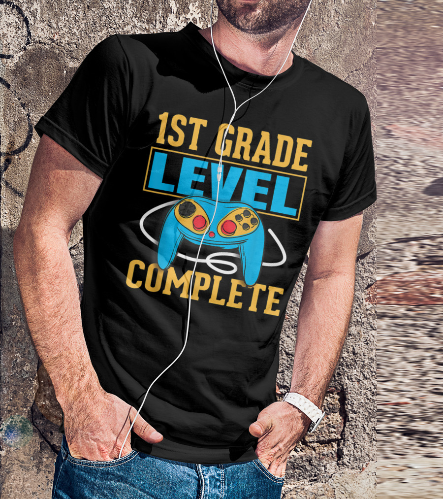 1st Grade Level Complete Video Gamer Controller T-Shirt