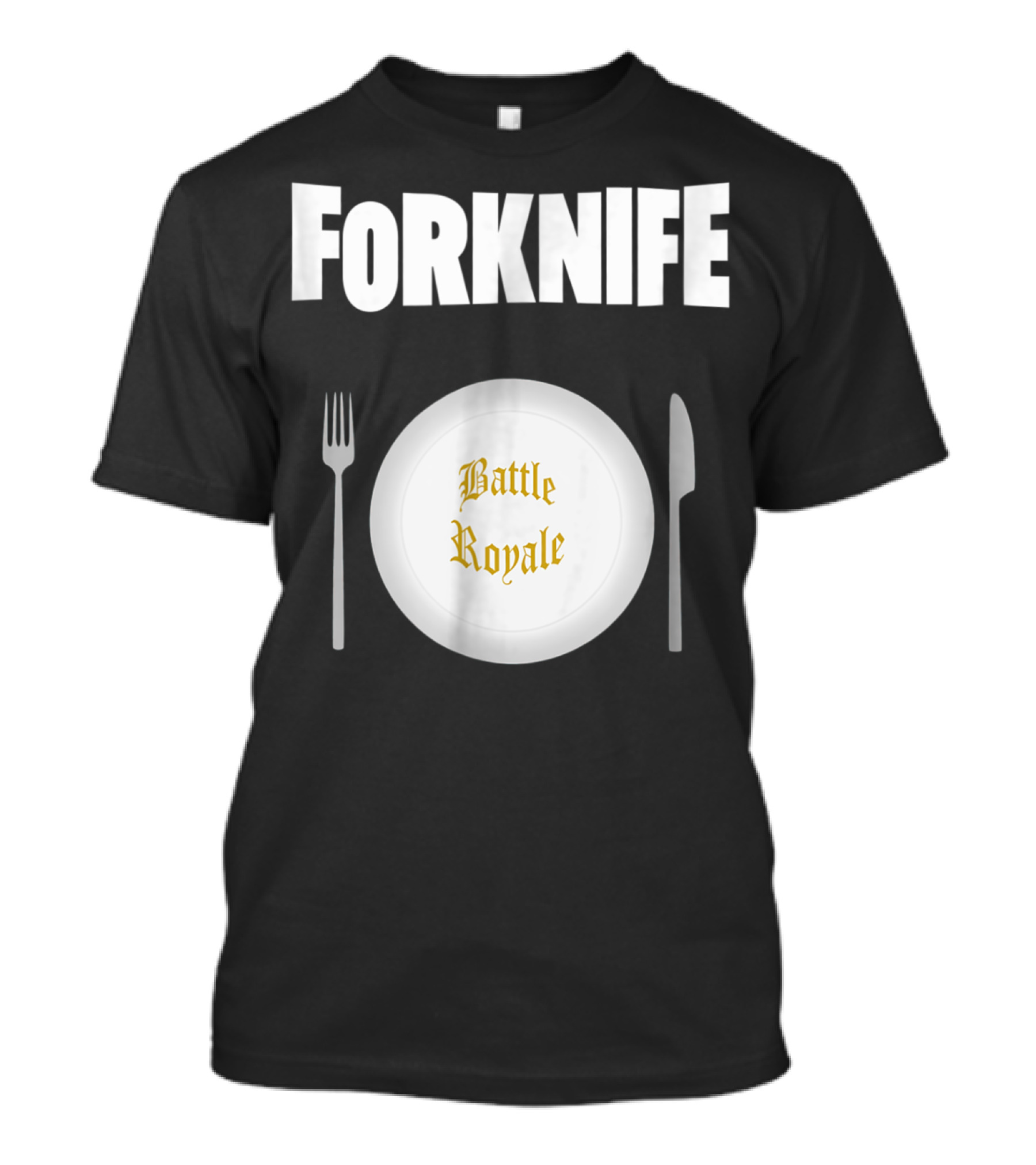 Forknife Battle Royale Gamer's Fork N Knife Video Food T-Shirt