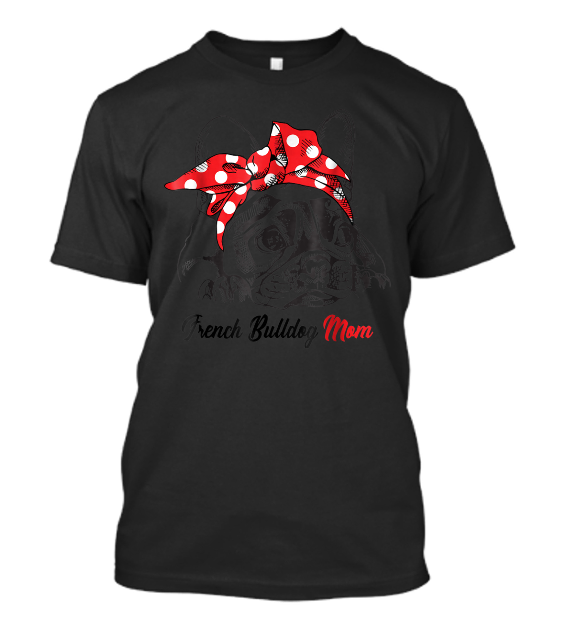 French Bulldog Mom Red Bandana T-Shirt
