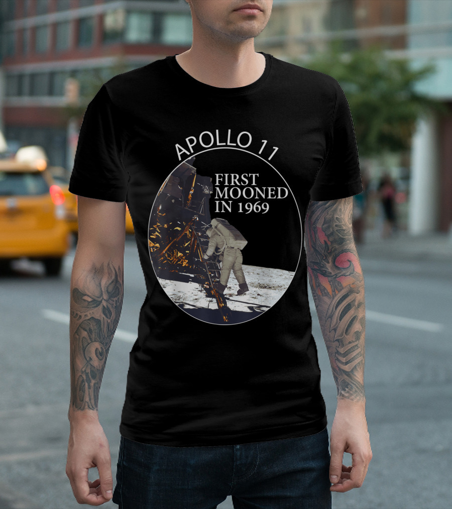 Apollo 11 First Mooned In 1969 Moon Landing Funny Anniversary T-Shirt