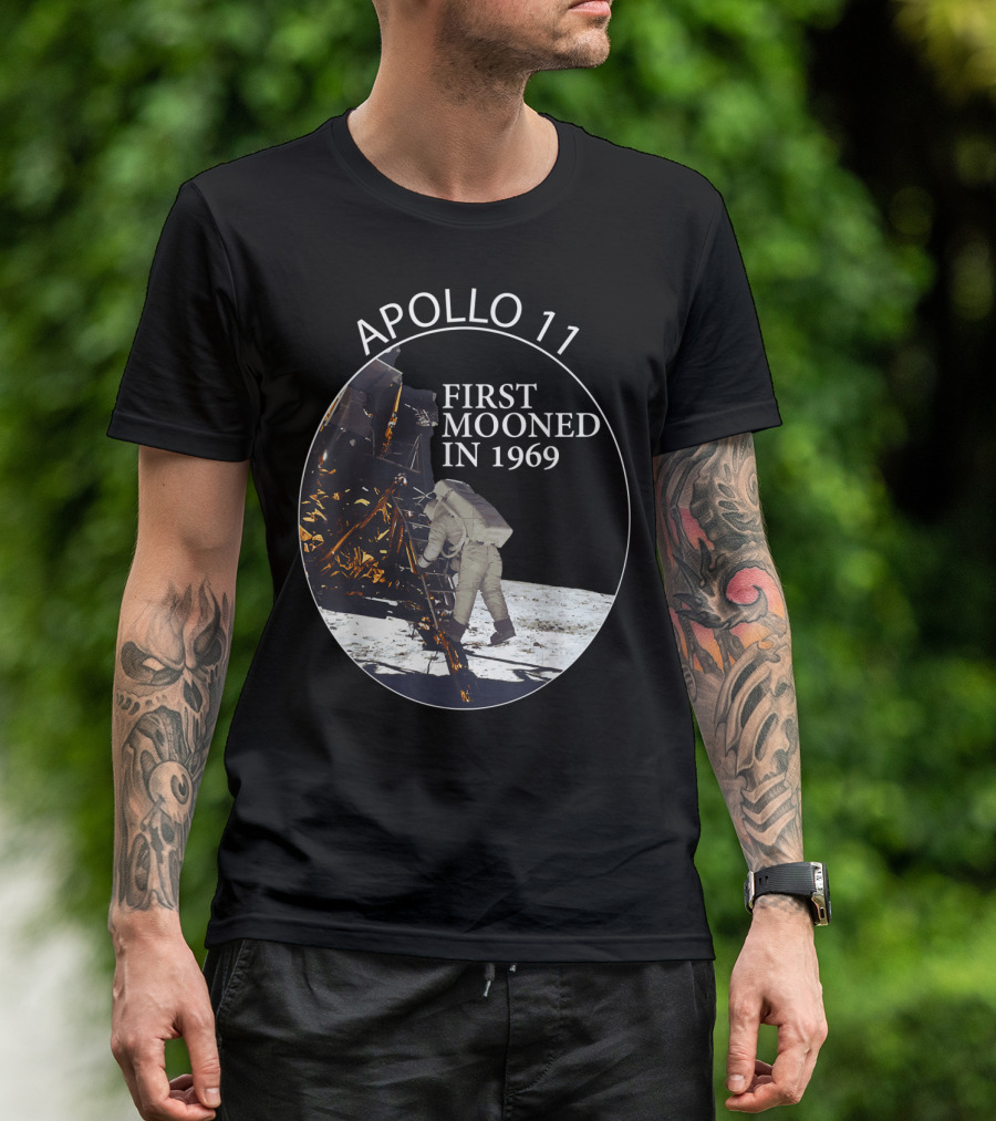 Apollo 11 First Mooned In 1969 Moon Landing Funny Anniversary T-Shirt