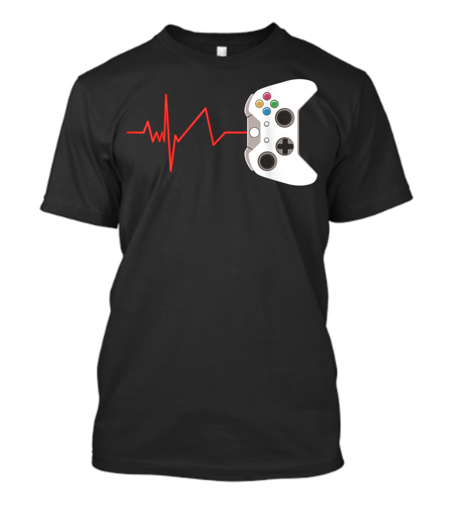 Gamer Heartbeat Video Game Controller Design For Game Lover T-Shirt