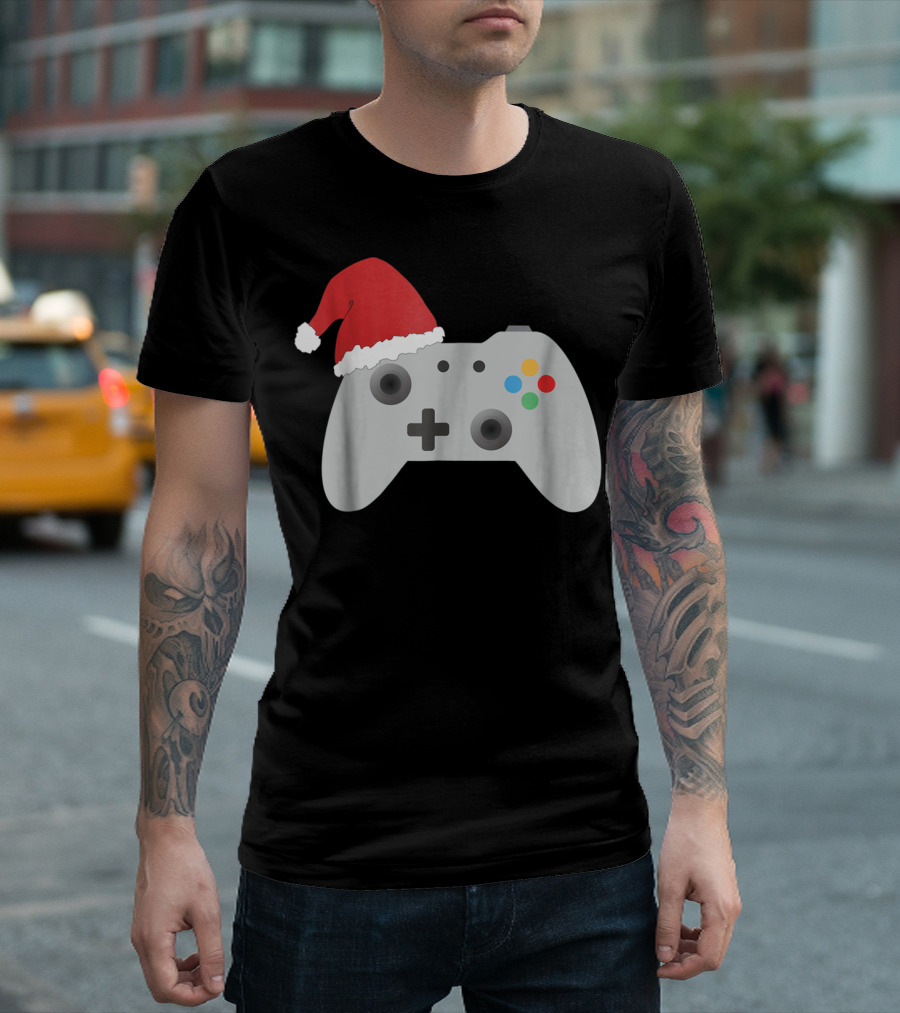 Gamer Santa Christmas Video Game Controller Holiday T-Shirt