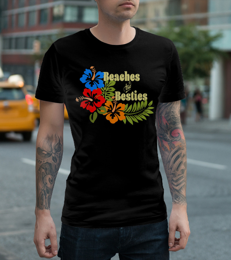 Beaches And Besties Girls Weekend Trip Getaway Roadtrip Vacation T-Shirt