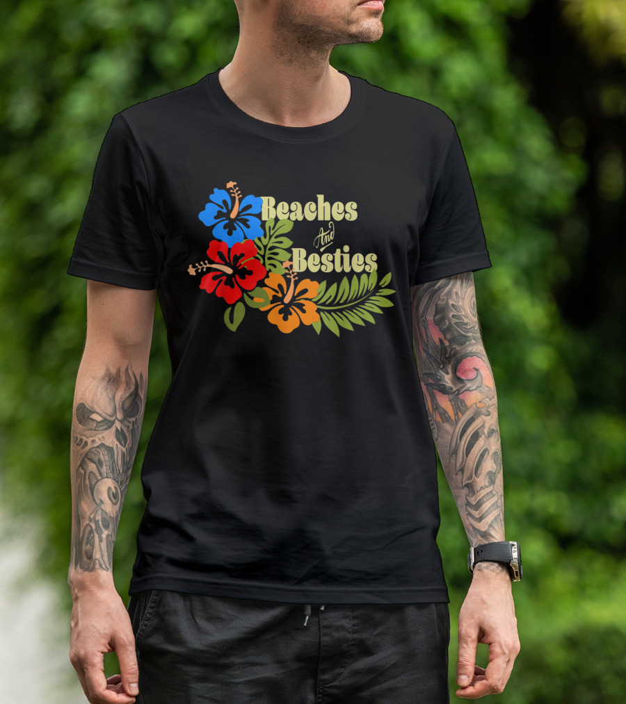 Beaches And Besties Girls Weekend Trip Getaway Roadtrip Vacation T-Shirt