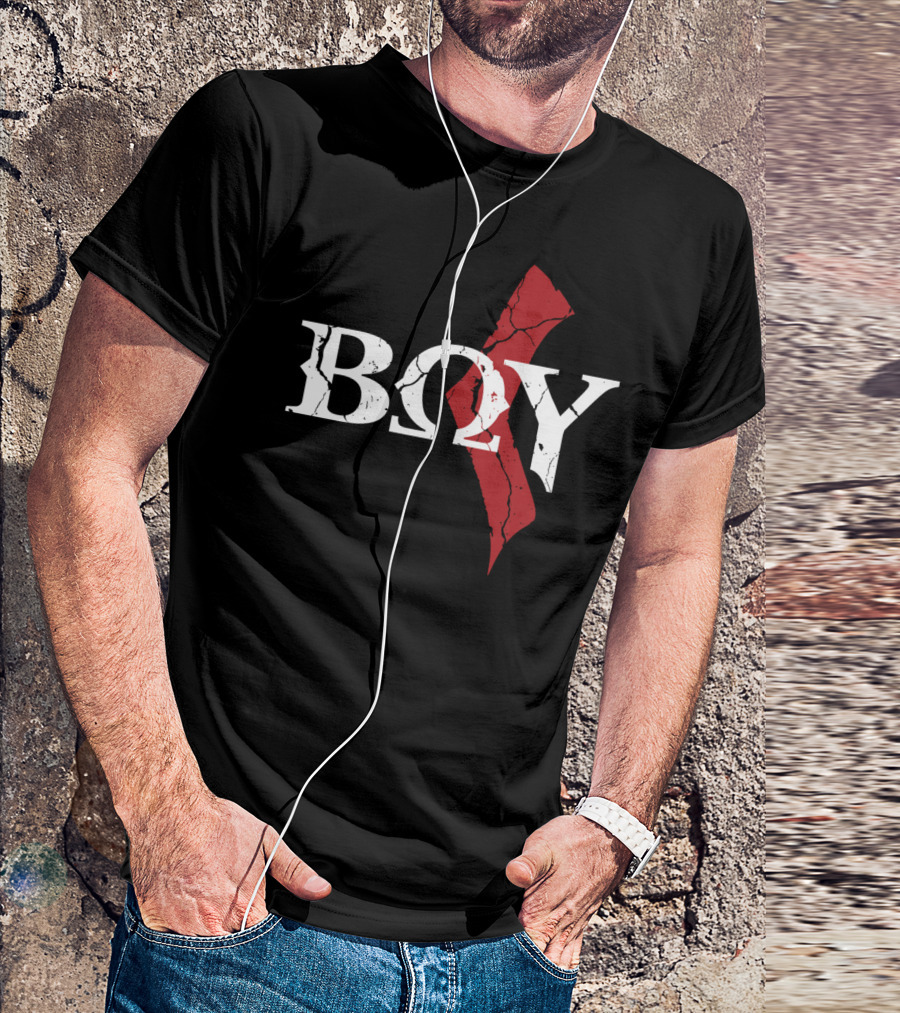 God Of Boy Grunge Video Game Omega Symbol Red Slash T-Shirt