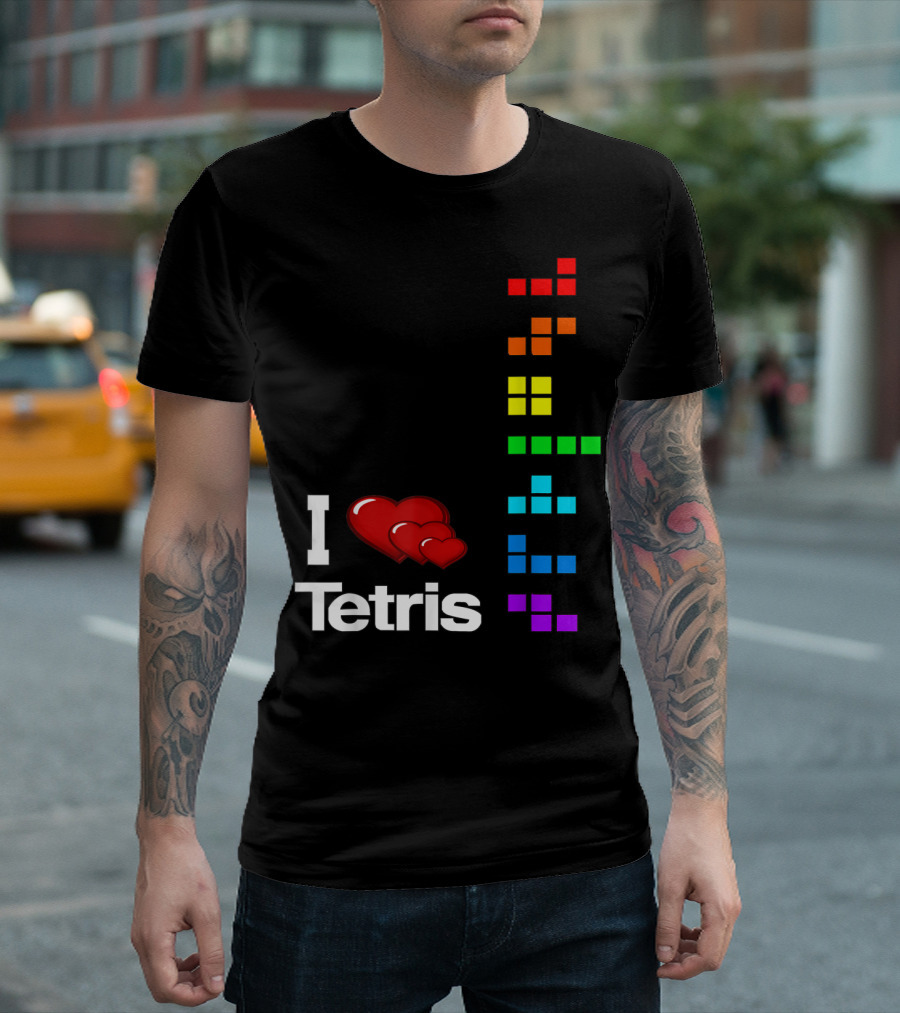 I Love Tetris Video Games Tetri Awesome T-Shirt