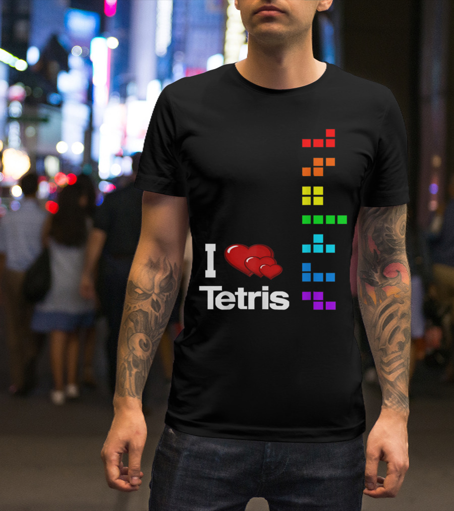 I Love Tetris Video Games Tetri Awesome T-Shirt