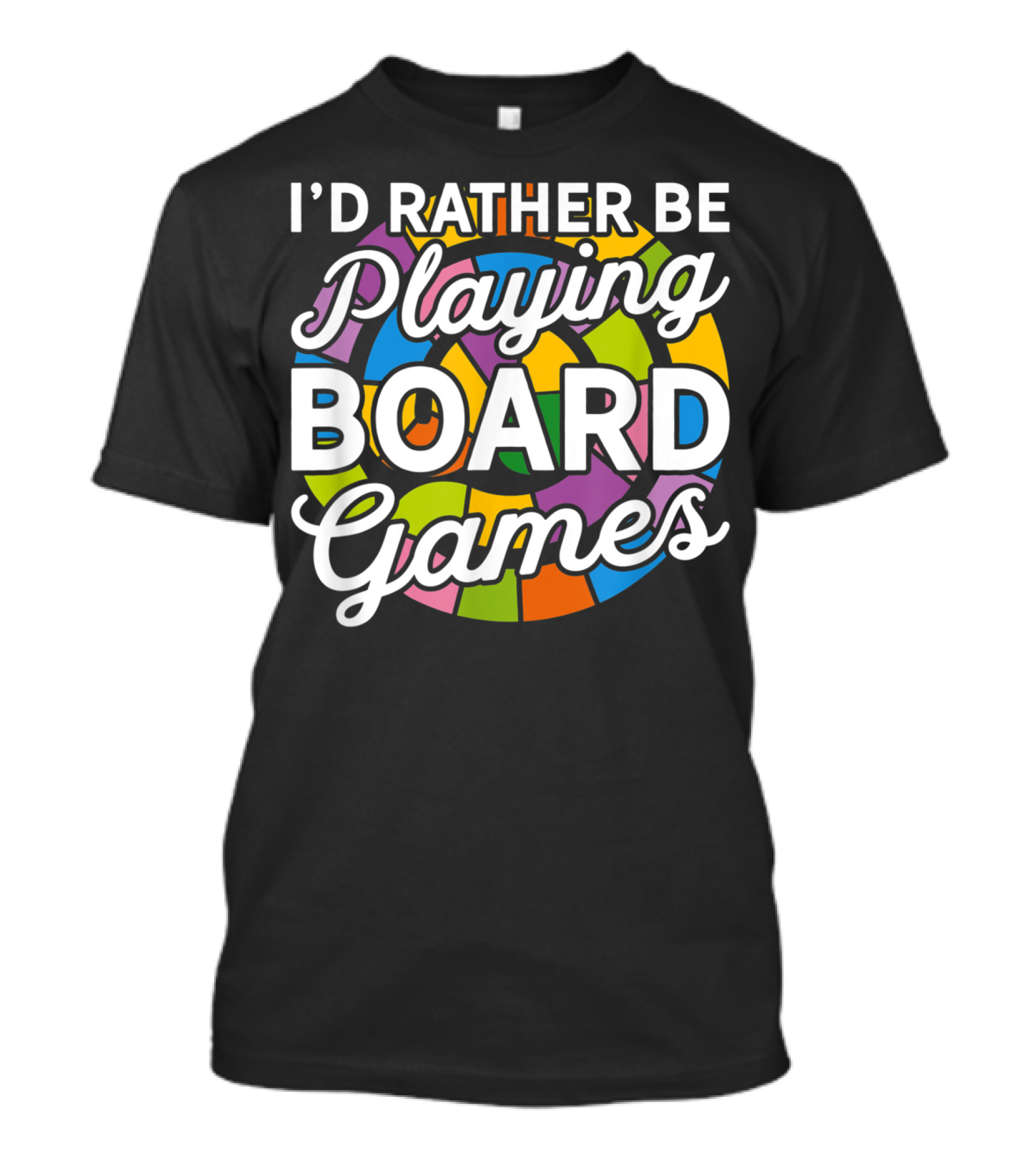 I'd Rather Be Playing Board Games Colorful Puzzle T-Shirt
