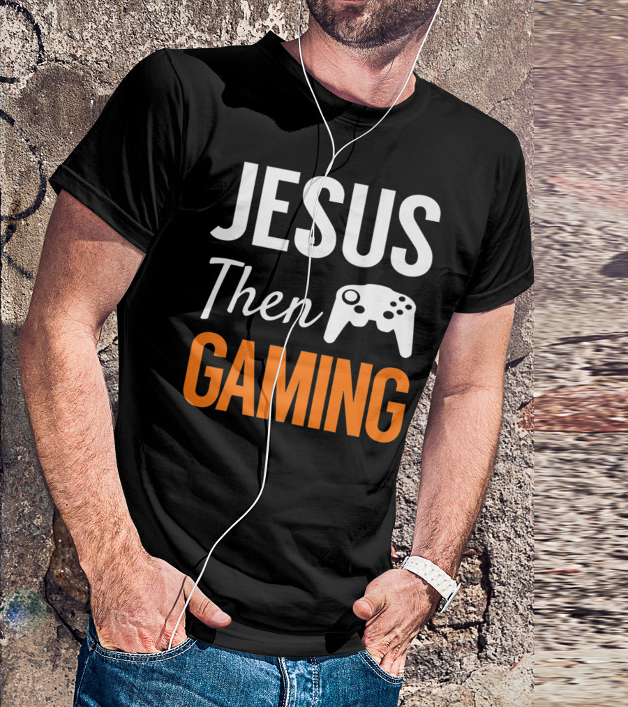 Jesus Then Gaming Fun Christian Video Game Controller T-Shirt