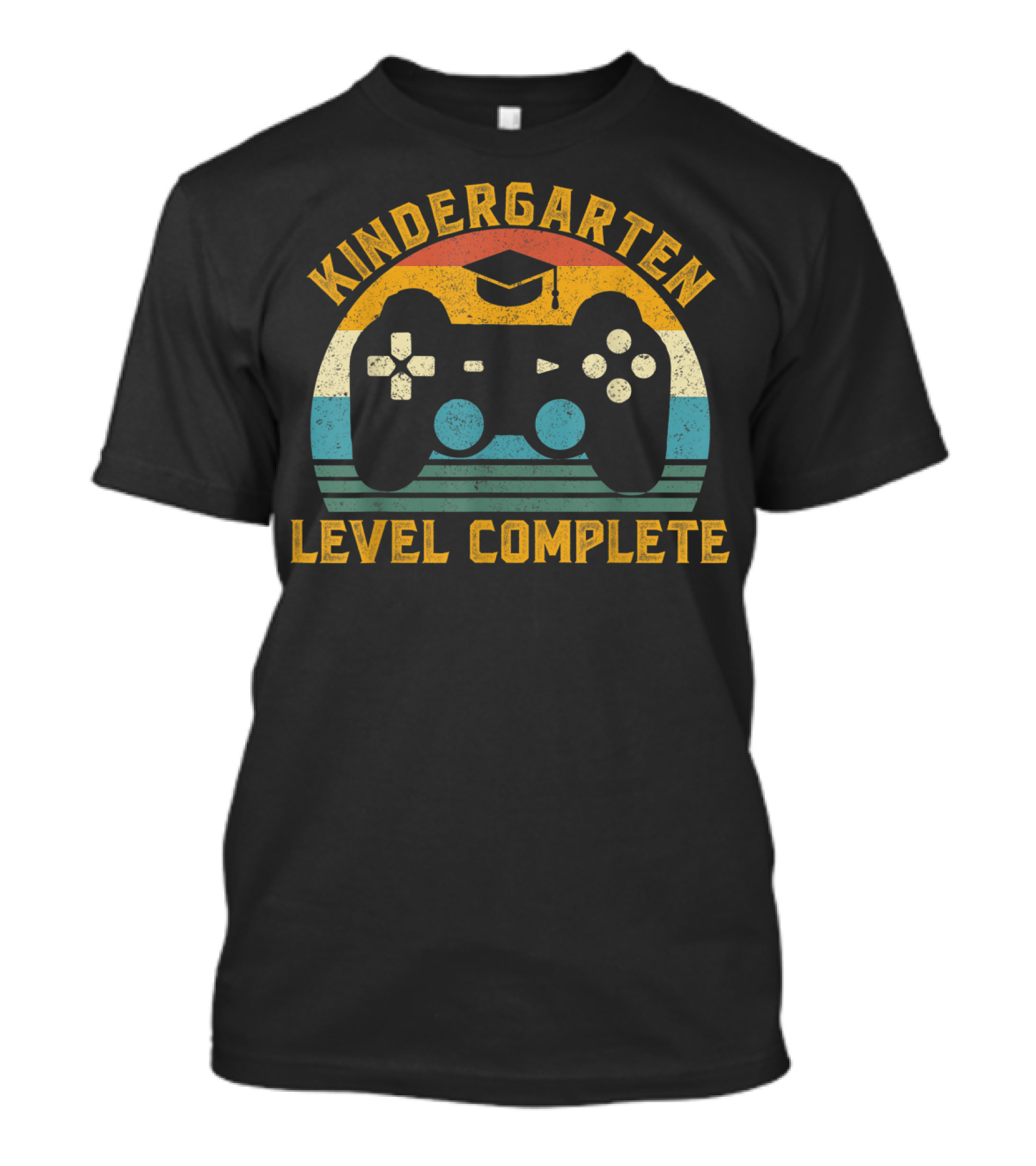 Kindergarten Level Complete Video Gamer Retro Controller Graduation Cap T-Shirt