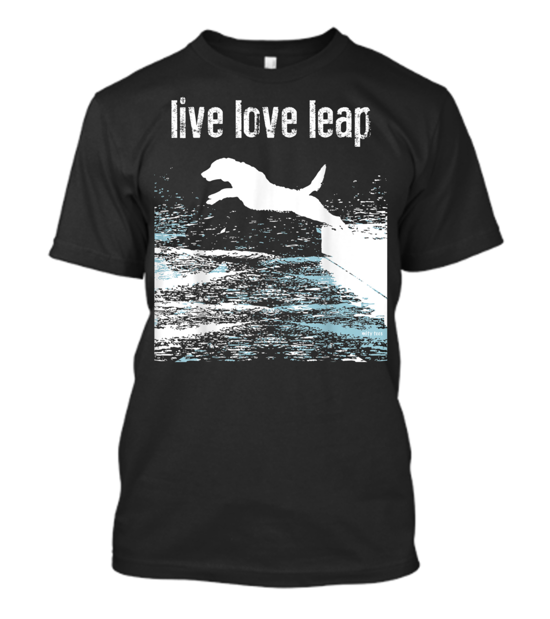 Live Love Leap Canine Agility Dog Sports Dock Jumping T-Shirt