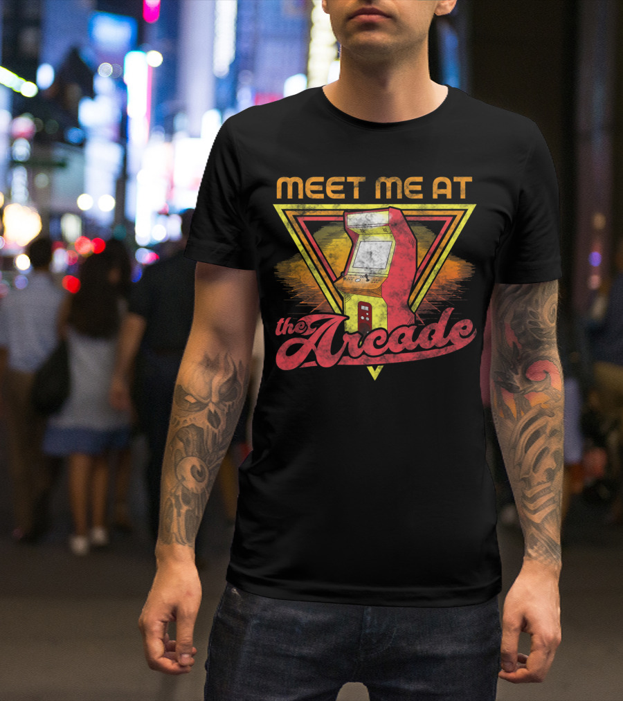 Meet Me At The Arcade Retro 70s 80s Vintage Vibe T-Shirt