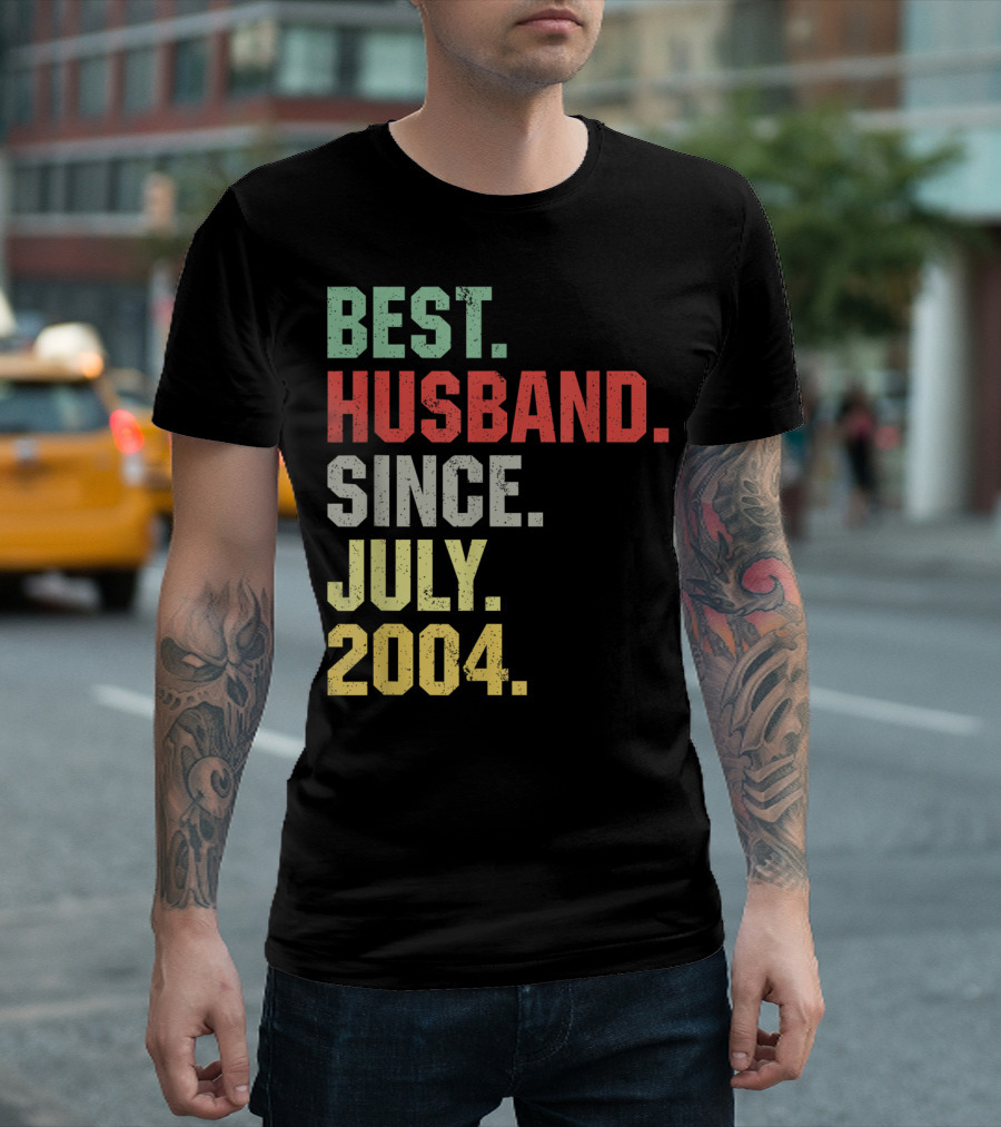 BEST HUSBAND SINCE JULY 2004 MENS 15TH WEDDING ANNIVERSARY T-Shirt