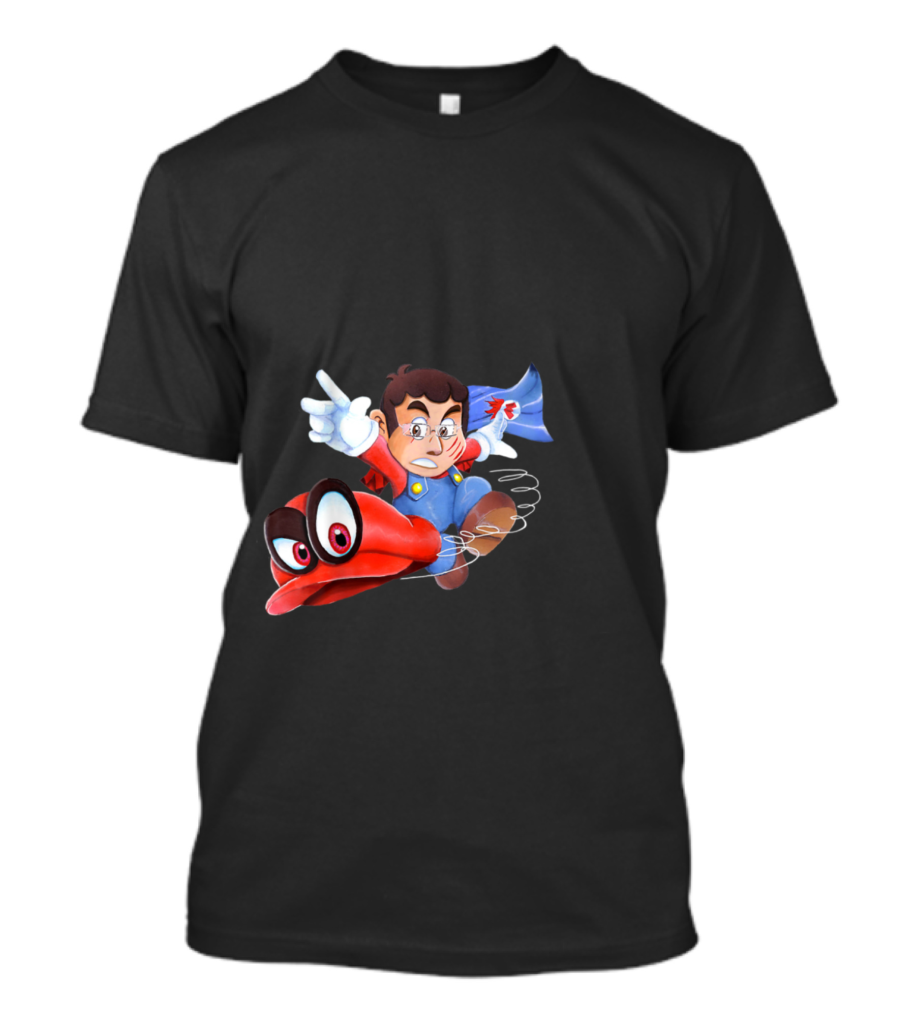 Mizky Super Adventure Parody With Jumping Character And Hat T-Shirt