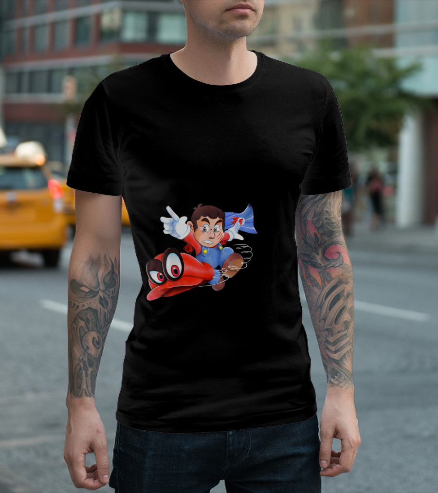 Mizky Super Adventure Parody With Jumping Character And Hat T-Shirt