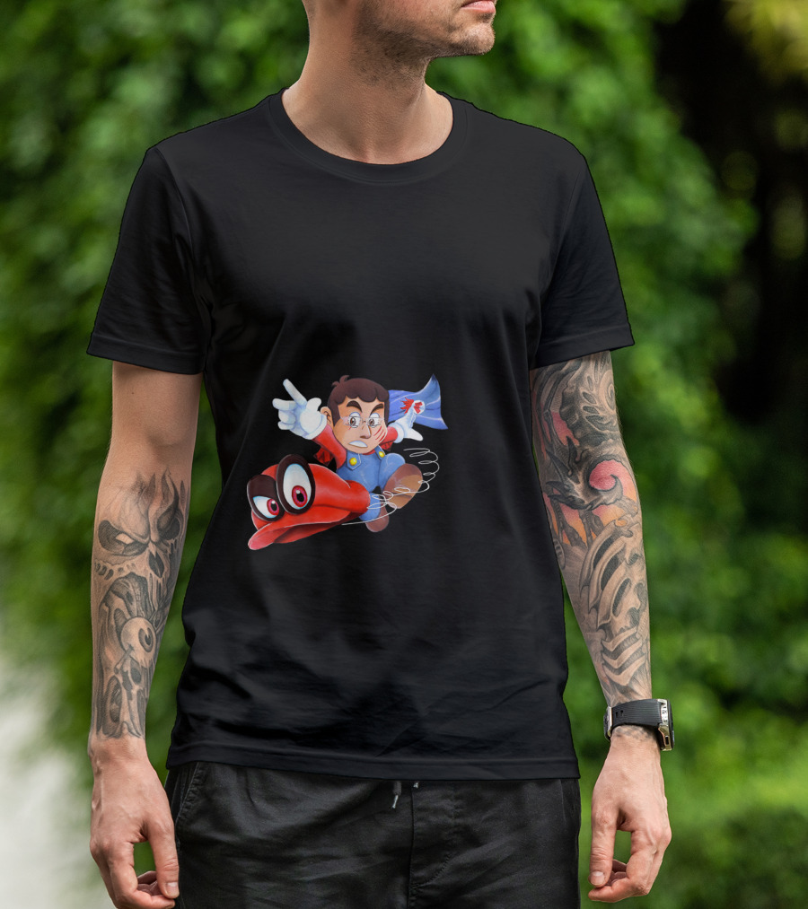 Mizky Super Adventure Parody With Jumping Character And Hat T-Shirt